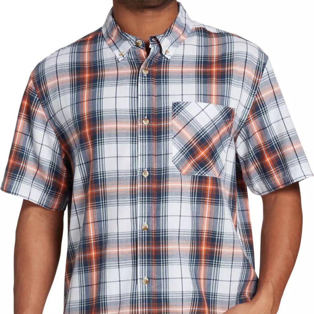 Field & Stream Button Down Shirt Small Plaid Work Fishing Hiking Outdoors NEW